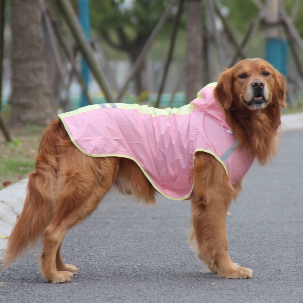 Hot Wholesale Dog Clothes Pet Large Small Dog Raincoat with Hood Adjustable Pet Dog Rain Coat