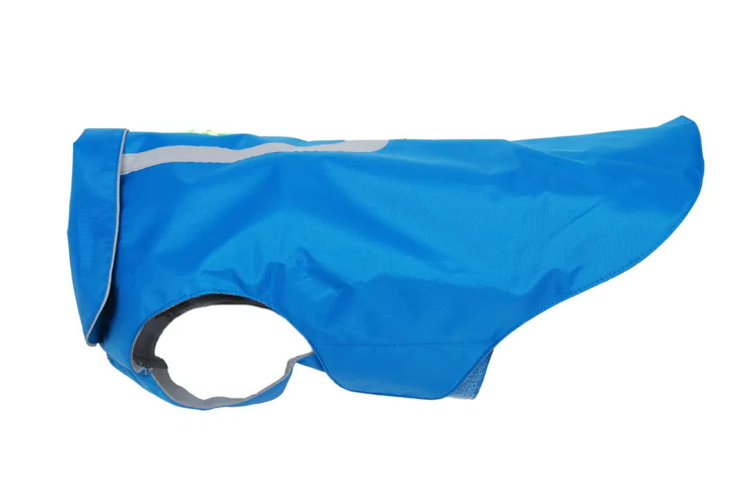 2023 High Quality Blue Reflective Pet Jacket Dog Clothes Rain Coat